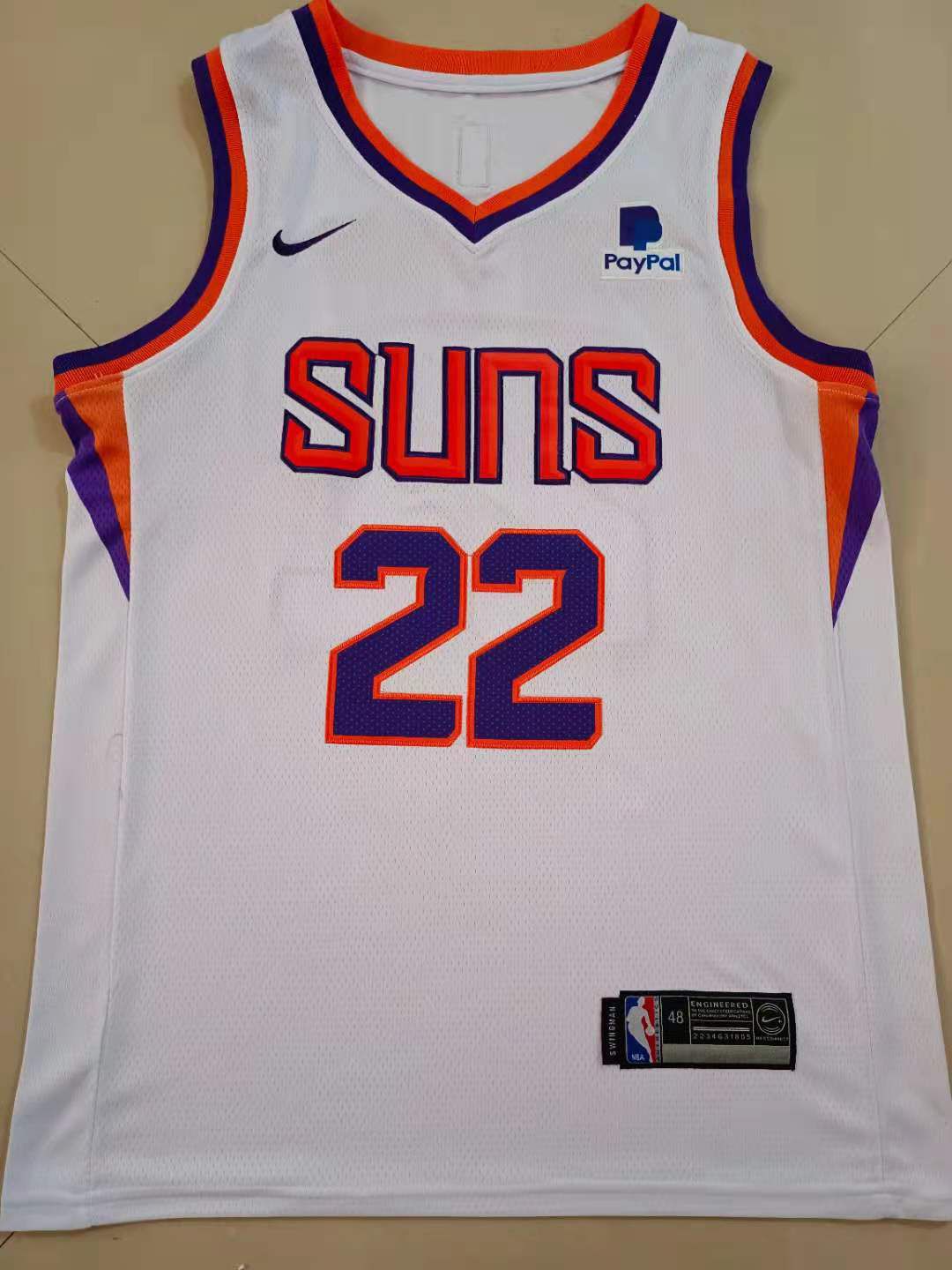 Cheap Men Phoenix Suns 22 Ayton White Game Nike 2021 NBA Jerseys